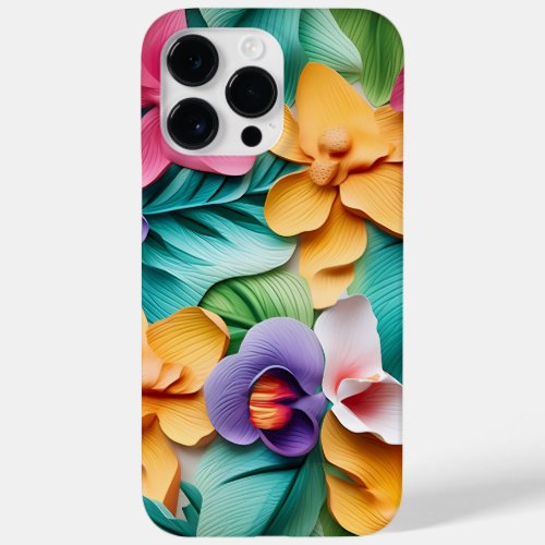 PRETTY COLORFUL 3_D LOOK ORCHID FLOWERS Case_Mate iPhone 14 PRO MAX CASE