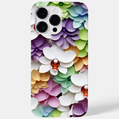 PRETTY COLORFUL 3_D LOOK ORCHID FLOWERS Case_Mate iPhone 14 PRO MAX CASE