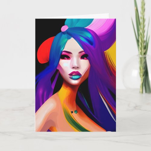 Pretty Colorful Abstract Art Have a Beautiful Day Card