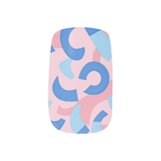 Pretty, colorful and cute design minx nail art