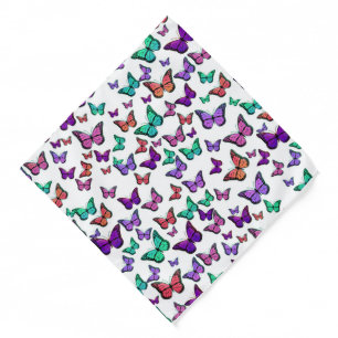Pretty Colorful Butterflies Pattern Bandana