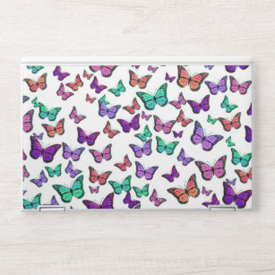 Pretty Colorful Butterflies Pattern HP Laptop Skin