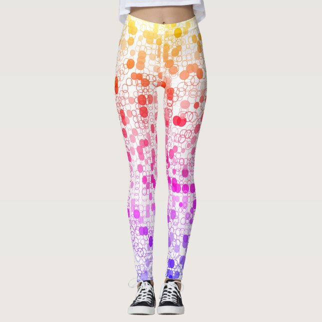 Pretty Colorful Circles Leggings (Front)