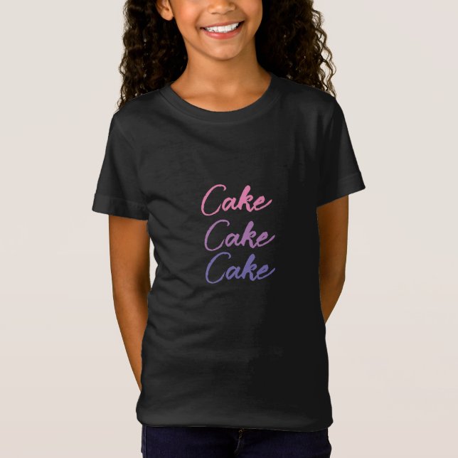 Pretty Colorful Cute Birthday Party Girl’s T-Shirt (Front)