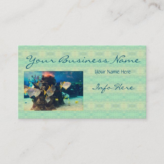 Pretty Colorful  Fish Aquarium Business Card (Front)