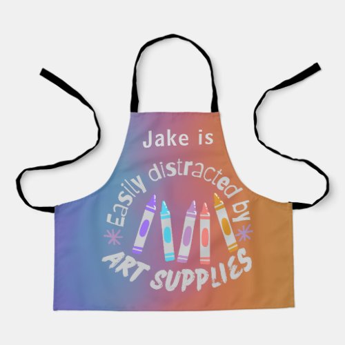 Pretty Colorful Fun Childrens Apron