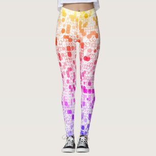 Pretty Colorful Geometric Circles  Leggings