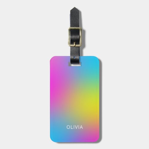 Pretty Colorful Gradient Luggage Tag