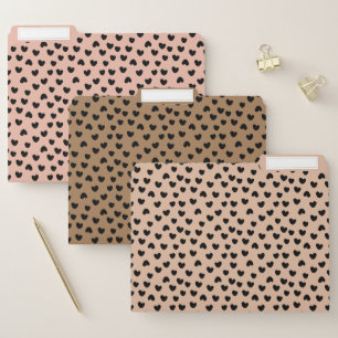 Pretty colorful hearts pattern heart pink pastel file folder