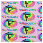 PRETTY COLORFUL I LOVE GYMNASTICS DESIGN FABRIC