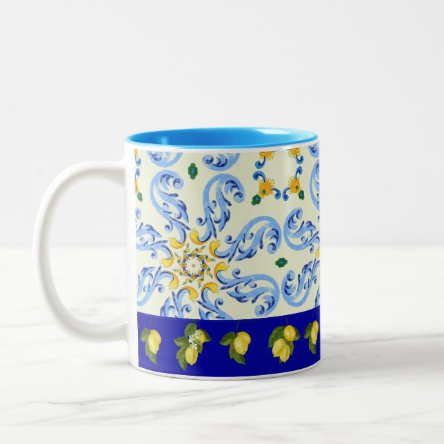 Pretty Colorful Mediterranean Coffee Mug (Left)