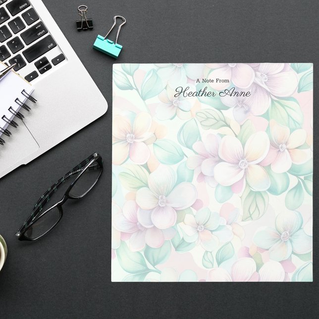 Pretty Colorful Pastel Floral Stylish Notepad (Creator Uploaded)
