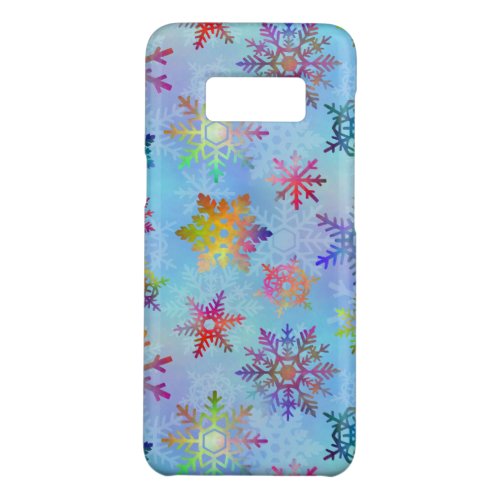 Pretty Colorful Snowflakes Christmas Pattern Case_Mate Samsung Galaxy S8 Case