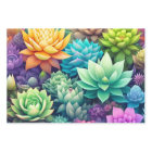 Pretty Colorful Succulent Greenery Birthday