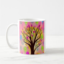Pretty Colorful Tree Illustration and Quote