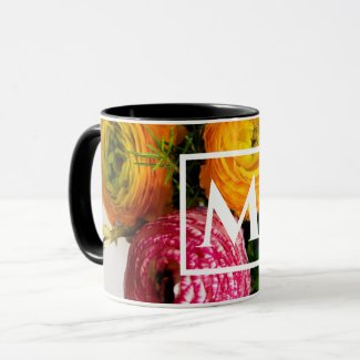 Pretty, Colorful & Vibrant Floral Monogram