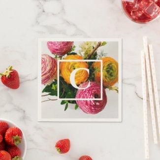 Pretty, Colorful & Vibrant Floral Monogram