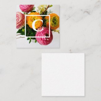Pretty, Colorful & Vibrant Floral Monogram 