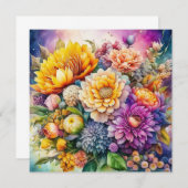 Pretty Colorful Watercolor Ai Art Flowers (Front/Back)