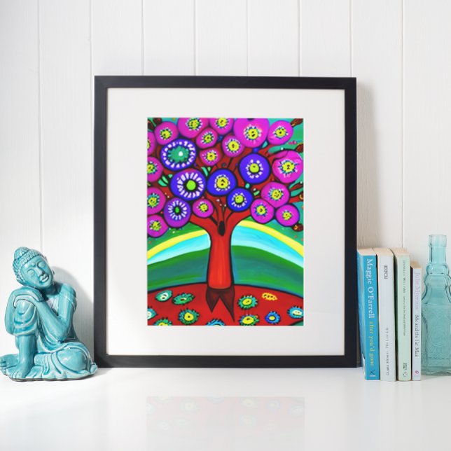 Pretty Colorful Whimsical Folk Art  Poster (Creator Uploaded)