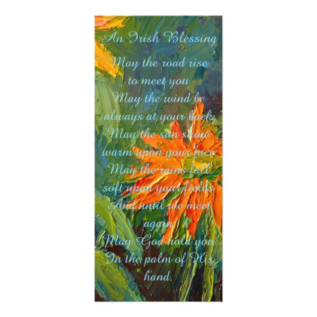 Pretty Cone Flower Heartfelt Condolences Prayer  Rack Card (Front)