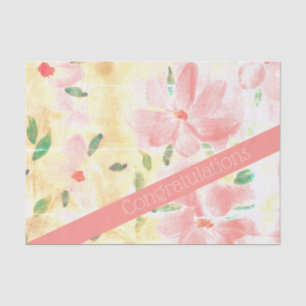 Pretty Congratulations Coral Tissue Paper