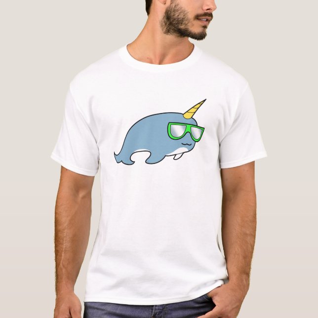 Pretty cool Narwhal in shades T-Shirt (Front)