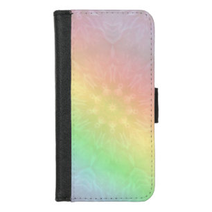 Pretty Cool Pastel Rainbow Mandala design iPhone 8/7 Wallet Case