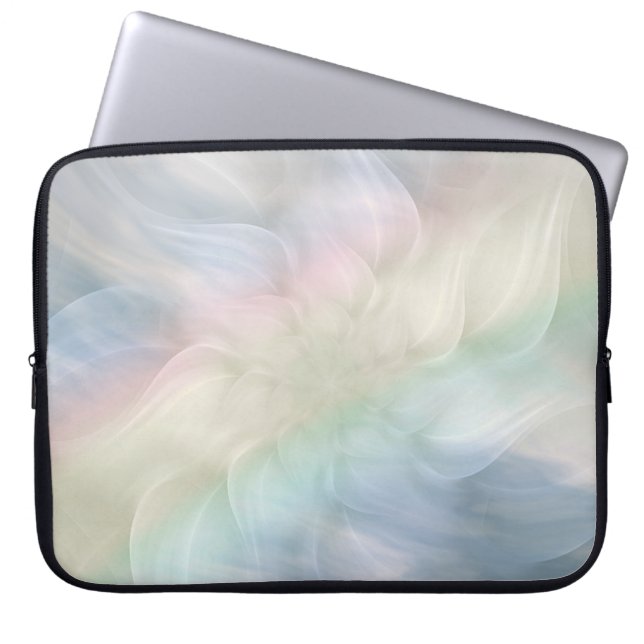 Pretty Cool Pastel Rainbow Mandala design Laptop Sleeve (Front)