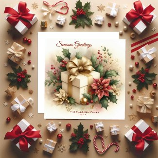 Pretty Coquette Golden Bow Poinsettia