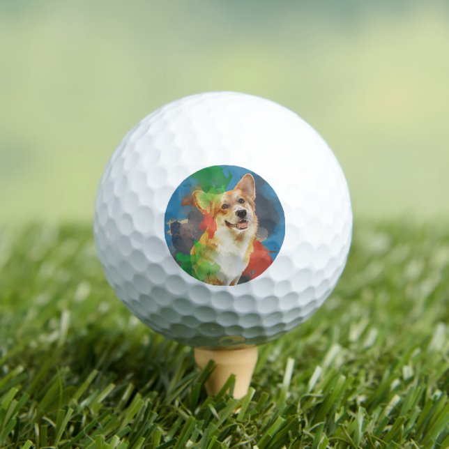 Pretty Corgi.  Golf Balls (Insitu Tee)