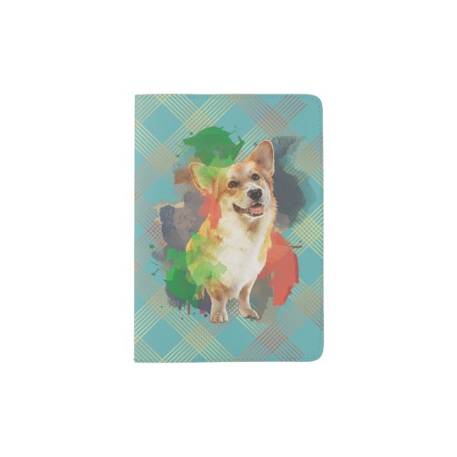 Pretty Corgi.  Passport Holder (Front)