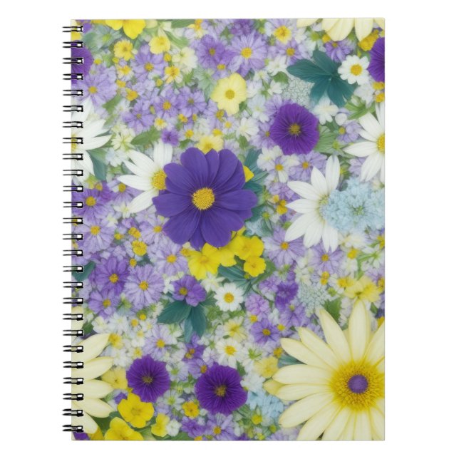 Pretty Cottage Flowers Notebook (Front)