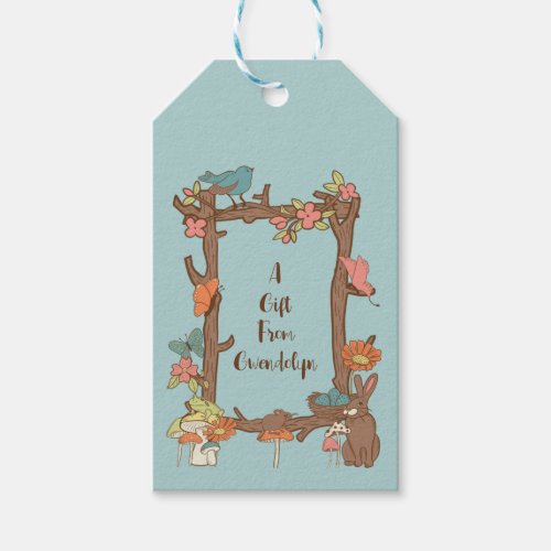 Pretty Cottagecore Birds and Animals Personalized Gift Tags