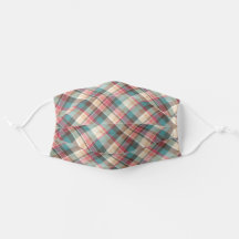 Pretty Country Teal Pink Brown Plaid Pattern