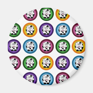 Pretty Cow Circles Magnet