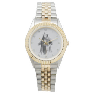 Pretty Cow Girl Roman Numerals Watch