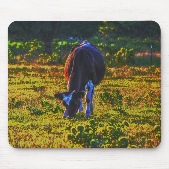 Pretty Cow Texas Art Mouse Pad (Front)