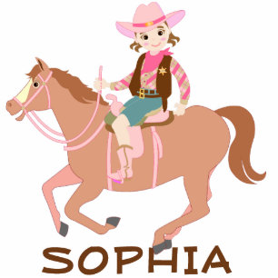 Pretty Cowgirl and horse Birthday Party Cutout