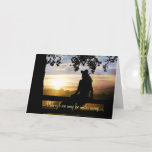 Pretty Cowgirl and Sunset Country Thinking of You Card
