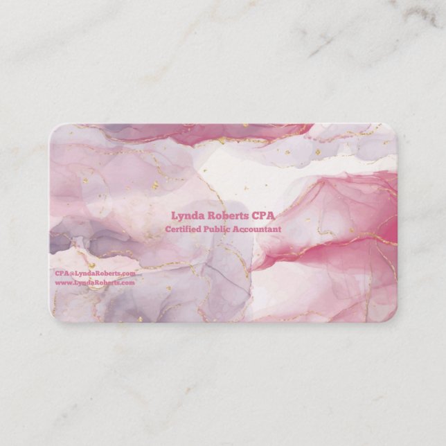 Pretty CPA Business Cards (Front)