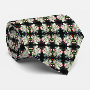 Pretty Crabapple Spring Flower Blossoms Abstract Neck Tie