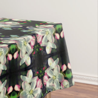Pretty Crabapple Spring Flower Blossoms Abstract Tablecloth