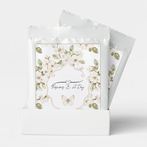 Pretty Cream Flowering Tree Butterfly Wedding Margarita Drink Mix