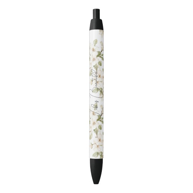 Pretty Cream Flowering Tree  Pen (Front Vertical)