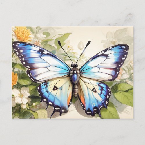 Pretty Creative Butterfly Illustration Postcard