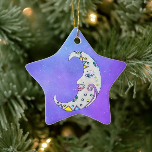 Pretty Crescent Moon Abstract Decorations Star