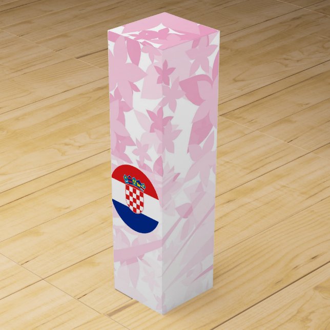 Pretty Croatian Souvenir Wine Box (Front)