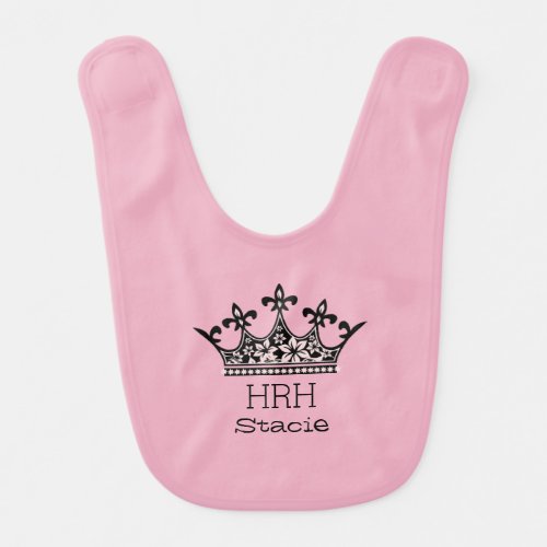 Pretty Crown Custom Baby Bib