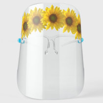 Pretty Crown of Sunflowers Floral Face Shield